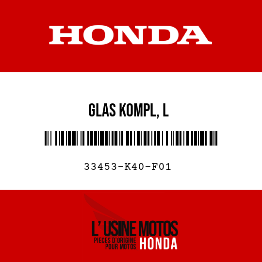 image de 33453-K40-F01 GLAS KOMPL, L
