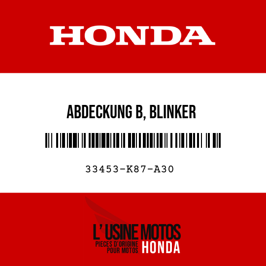 image de 33453-K87-A30 ABDECKUNG B, BLINKER