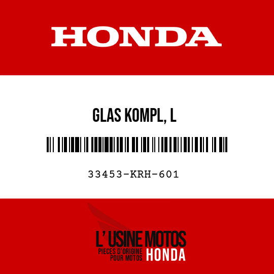 image de 33453-KRH-601 GLAS KOMPL, L