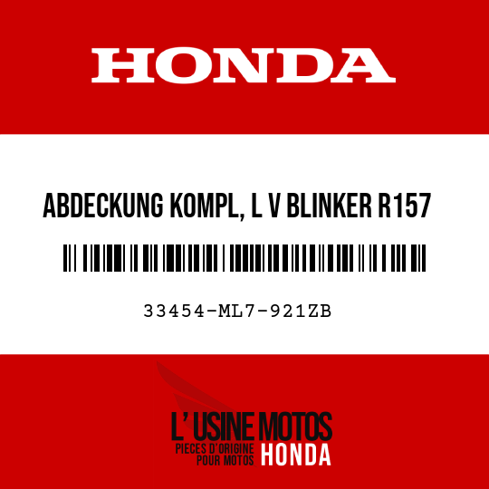 image de 33454-ML7-921ZB ABDECKUNG KOMPL, L V BLINKER R157 