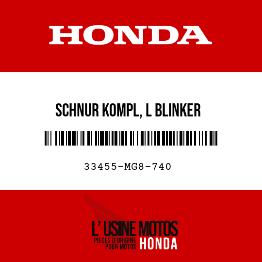 image de 33455-MG8-740 SCHNUR KOMPL, L BLINKER