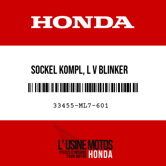 image de 33455-ML7-601 SOCKEL KOMPL, L V BLINKER