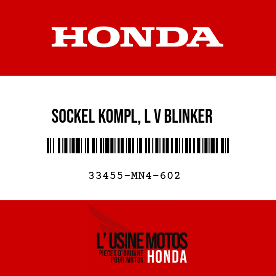 image de 33455-MN4-602 SOCKEL KOMPL, L V BLINKER