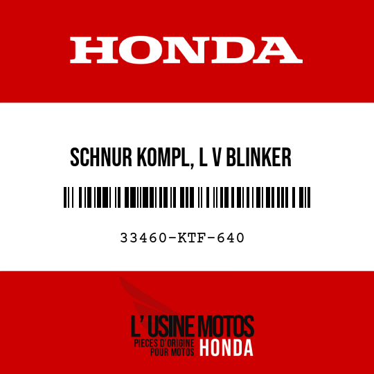 image de 33460-KTF-640 SCHNUR KOMPL, L V BLINKER
