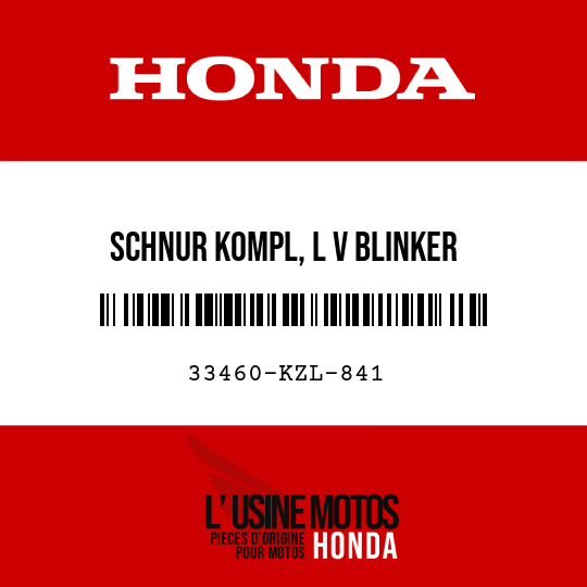 image de 33460-KZL-841 SCHNUR KOMPL, L V BLINKER