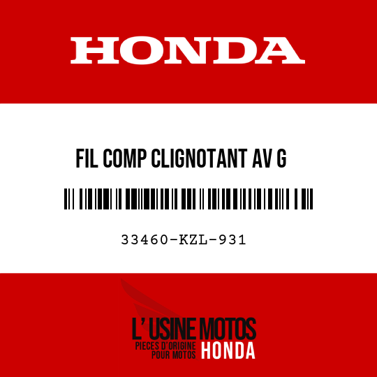 image de 33460-KZL-931 FIL COMP CLIGNOTANT AV G