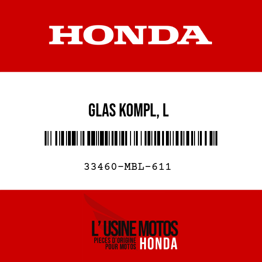 image de 33460-MBL-611 GLAS KOMPL, L