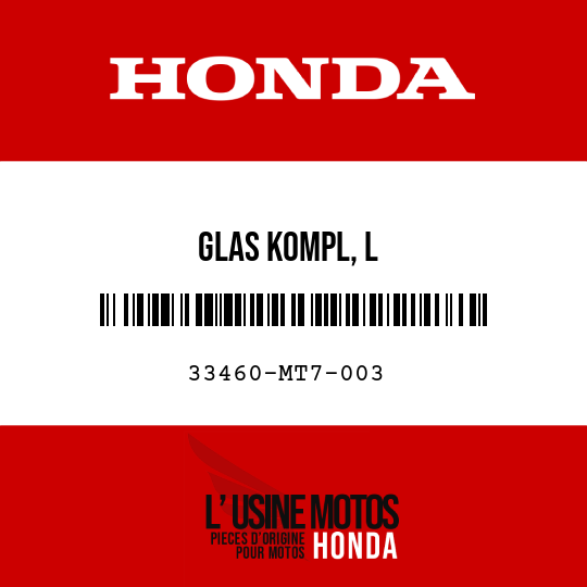 image de 33460-MT7-003 GLAS KOMPL, L