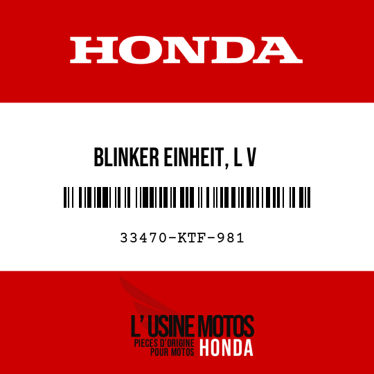 image de 33470-KTF-981 BLINKER EINHEIT, L V