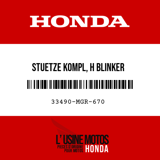 image de 33490-MGR-670 STUETZE KOMPL, H BLINKER