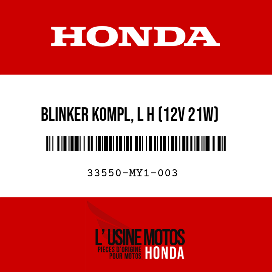 image de 33550-MY1-003 BLINKER KOMPL, L H (12V 21W)