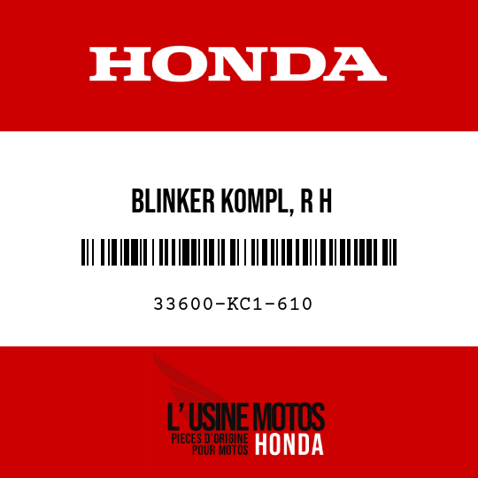 image de 33600-KC1-610 BLINKER KOMPL, R H