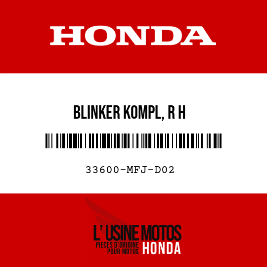 image de 33600-MFJ-D02 BLINKER KOMPL, R H