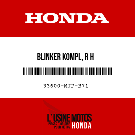 image de 33600-MJP-B71 BLINKER KOMPL, R H