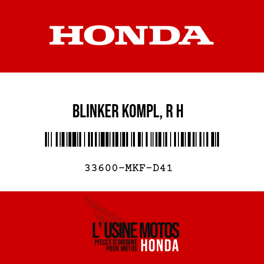 image de 33600-MKF-D41 BLINKER KOMPL, R H