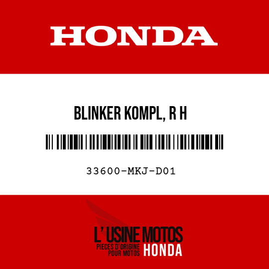 image de 33600-MKJ-D01 BLINKER KOMPL, R H