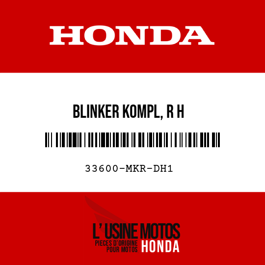 image de 33600-MKR-DH1 BLINKER KOMPL, R H