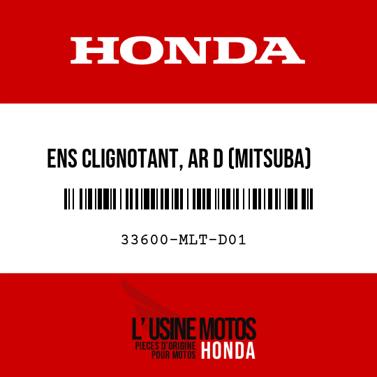 image de 33600-MLT-D01 ENS CLIGNOTANT, AR D (MITSUBA)