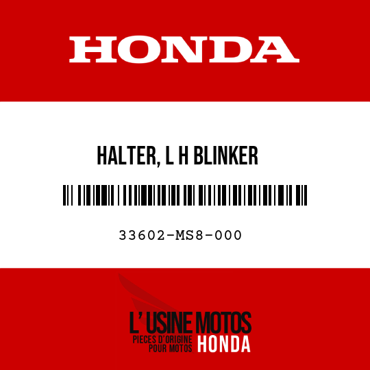 image de 33602-MS8-000 HALTER, L H BLINKER