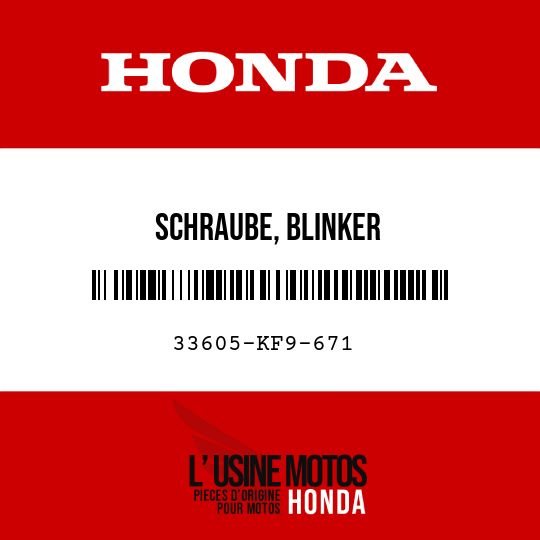 image de 33605-KF9-671 SCHRAUBE, BLINKER