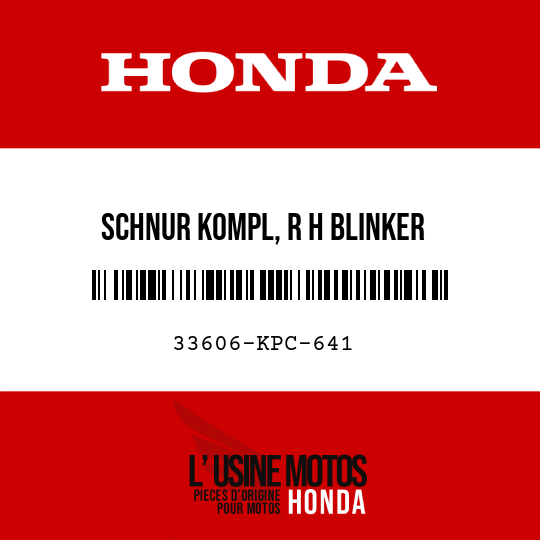 image de 33606-KPC-641 SCHNUR KOMPL, R H BLINKER