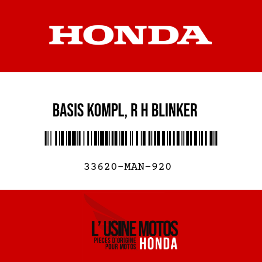 image de 33620-MAN-920 BASIS KOMPL, R H BLINKER