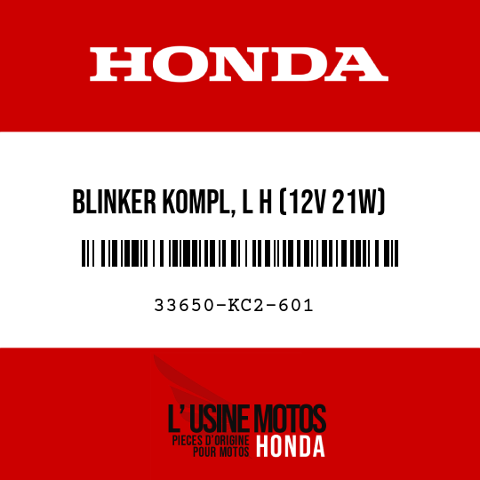 image de 33650-KC2-601 BLINKER KOMPL, L H (12V 21W)