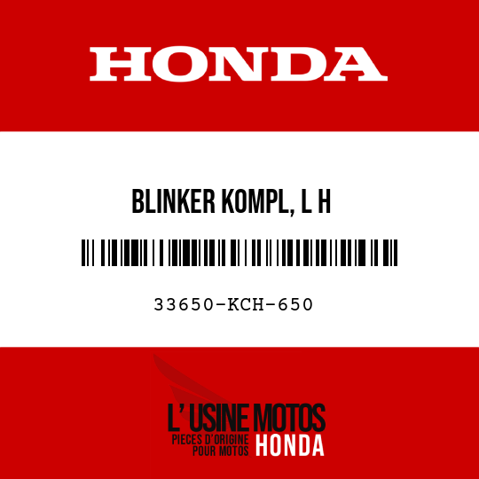 image de 33650-KCH-650 BLINKER KOMPL, L H