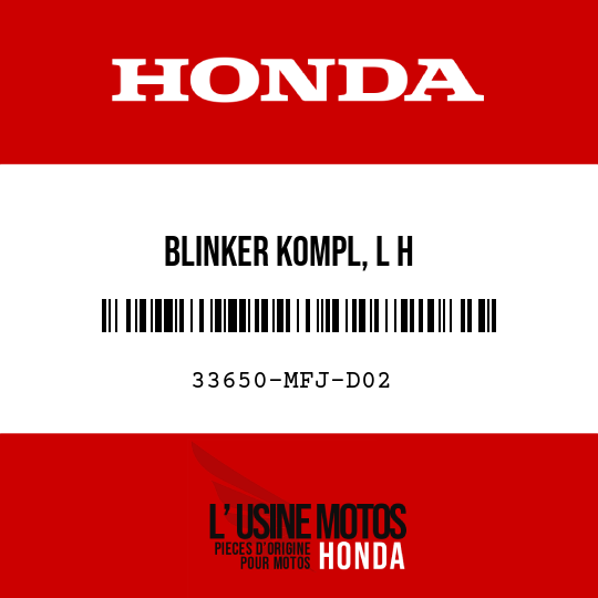 image de 33650-MFJ-D02 BLINKER KOMPL, L H
