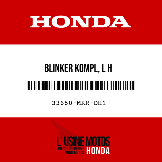 image de 33650-MKR-DH1 BLINKER KOMPL, L H