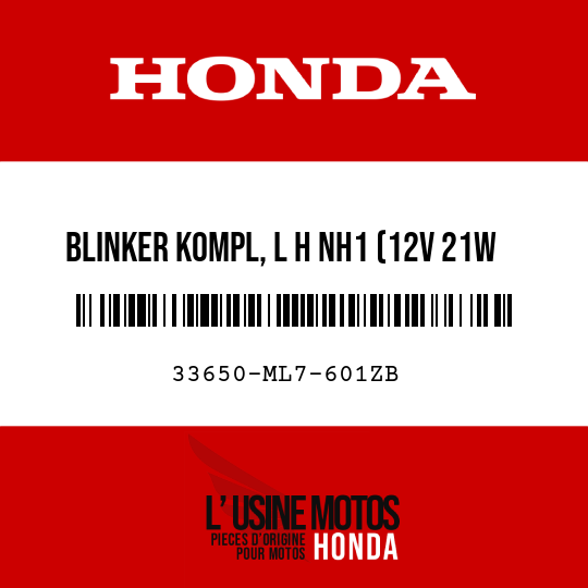 image de 33650-ML7-601ZB BLINKER KOMPL, L H NH1 (12V 21W STANLEY)