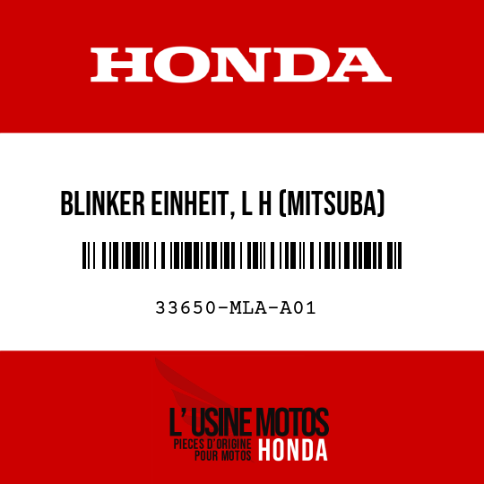 image de 33650-MLA-A01 BLINKER EINHEIT, L H (MITSUBA)