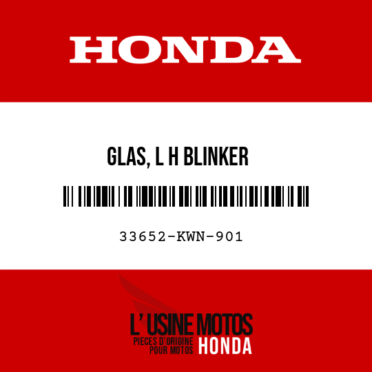 image de 33652-KWN-901 GLAS, L H BLINKER