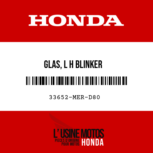 image de 33652-MER-D80 GLAS, L H BLINKER