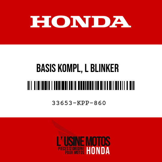 image de 33653-KPP-860 BASIS KOMPL, L BLINKER