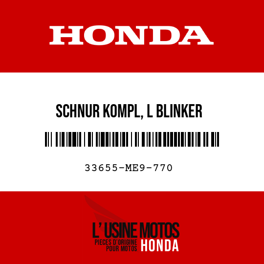 image de 33655-ME9-770 SCHNUR KOMPL, L BLINKER