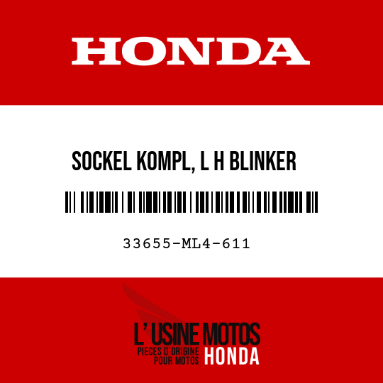 image de 33655-ML4-611 SOCKEL KOMPL, L H BLINKER