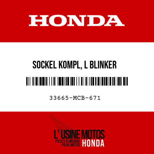 image de 33665-MCB-671 SOCKEL KOMPL, L BLINKER