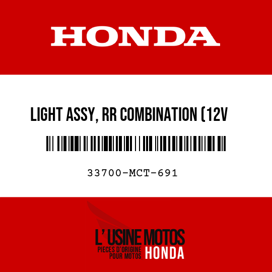 image de 33700-MCT-691 LIGHT ASSY, RR COMBINATION (12V 21/5W)