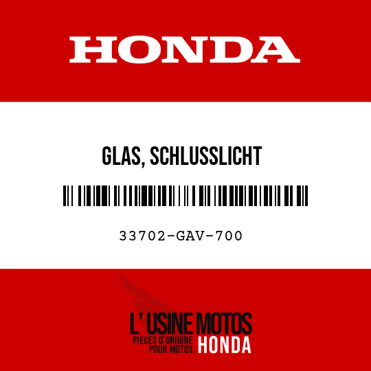 image de 33702-GAV-700 GLAS, SCHLUSSLICHT