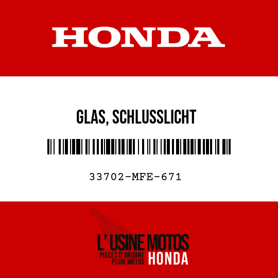 image de 33702-MFE-671 GLAS, SCHLUSSLICHT
