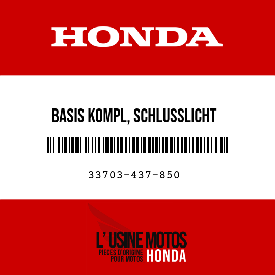 image de 33703-437-850 BASIS KOMPL, SCHLUSSLICHT