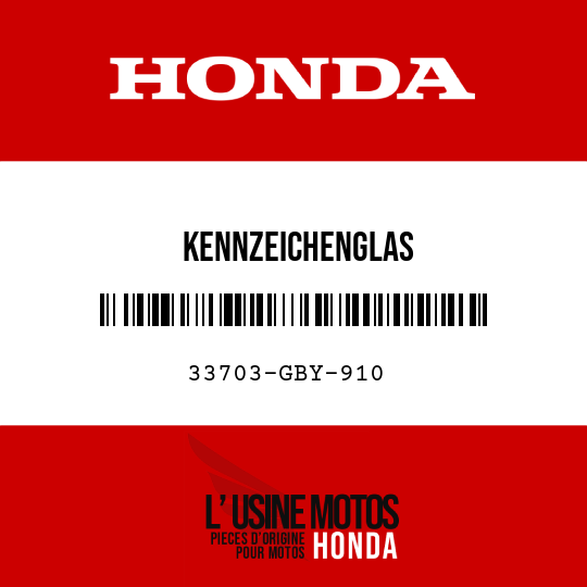 image de 33703-GBY-910 KENNZEICHENGLAS