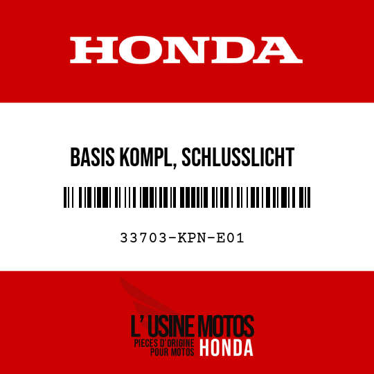 image de 33703-KPN-E01 BASIS KOMPL, SCHLUSSLICHT