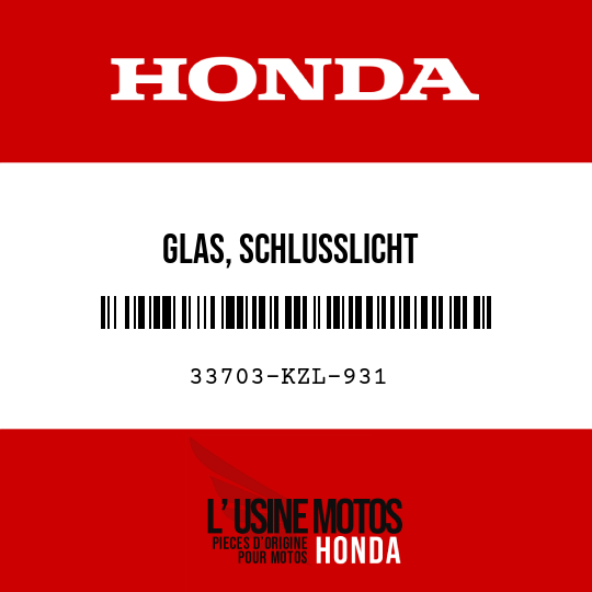 image de 33703-KZL-931 GLAS, SCHLUSSLICHT