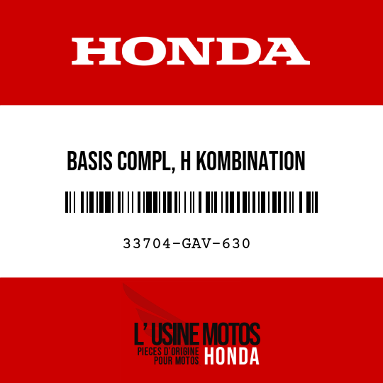 image de 33704-GAV-630 BASIS COMPL, H KOMBINATION