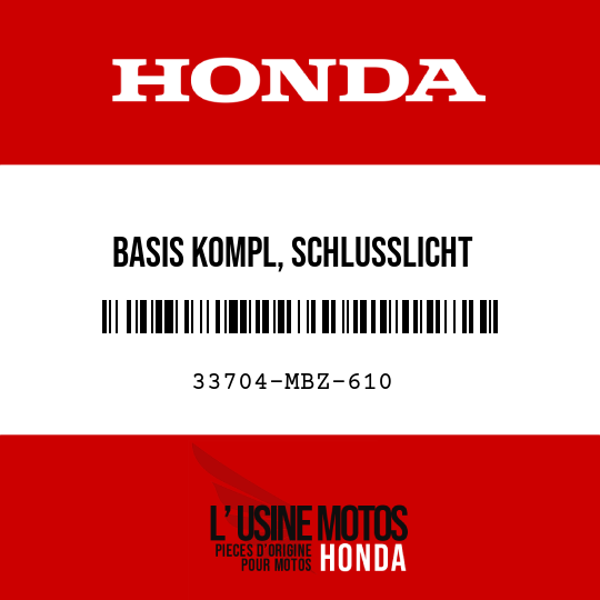 image de 33704-MBZ-610 BASIS KOMPL, SCHLUSSLICHT