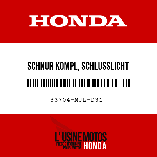 image de 33704-MJL-D31 SCHNUR KOMPL, SCHLUSSLICHT