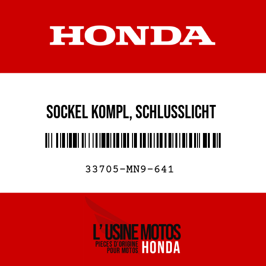 image de 33705-MN9-641 SOCKEL KOMPL, SCHLUSSLICHT