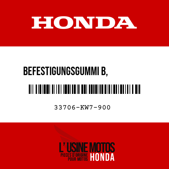 image de 33706-KW7-900 BEFESTIGUNGSGUMMI B,          SCHLUSSLICHT